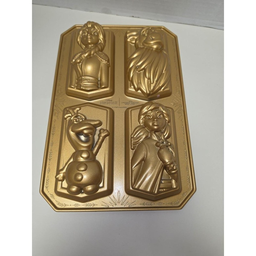 Nordic Ware Disney Frozen 2 character cakelet pan is made of heavy cast aluminum
